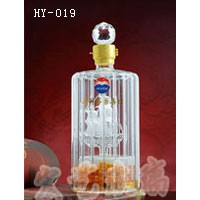 福建玻璃工艺酒瓶厂家_宏艺玻璃制品公司厂家订制空心造型酒瓶